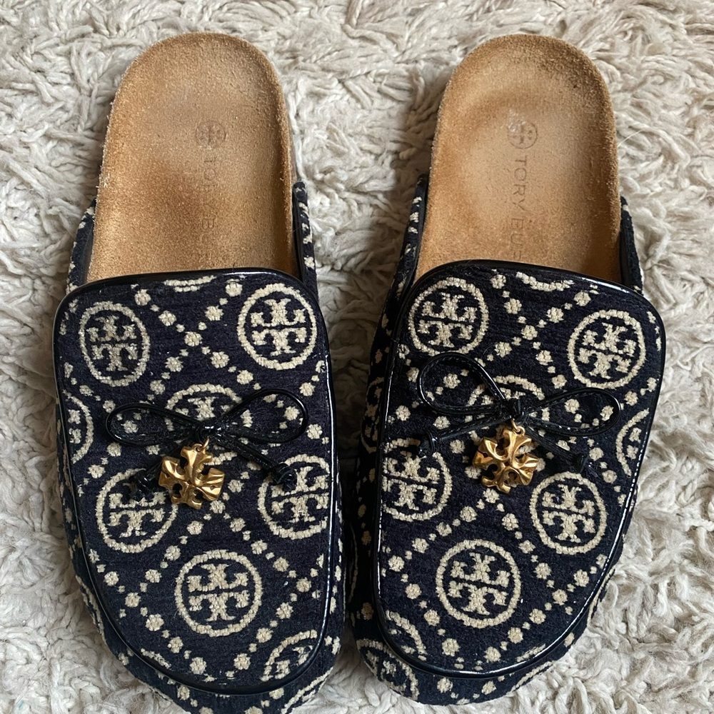 Tory Burch T Monogram Charm Mule Clog